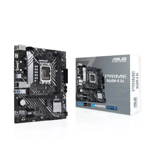 Carte Mère ASUS Prime B660M D4 LGA 1700 ATX Intel Hdmi Pc Ordinateur Jeux Vidéo