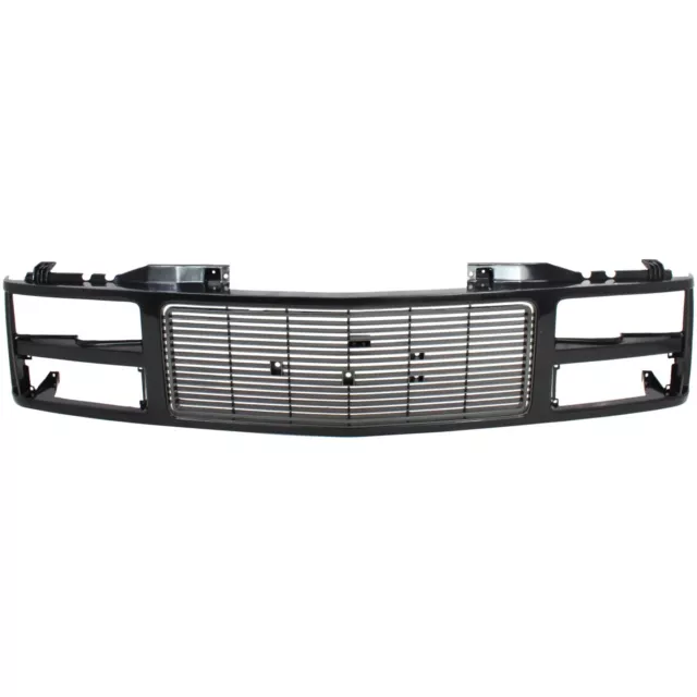 Grille For 88-99 GMC K1500 C1500 Black Plastic