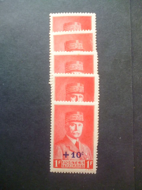 Tp France Neuf **  1941  N° 494 Lot De Cinq  Cote 3 €