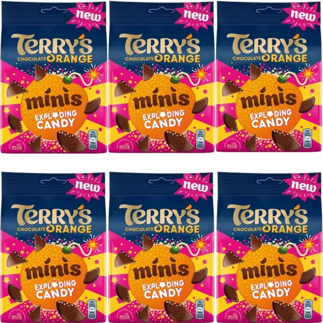 Terry's Chocolate Orange Exploding Minis Pouch 105g delicious candy pieces Gift