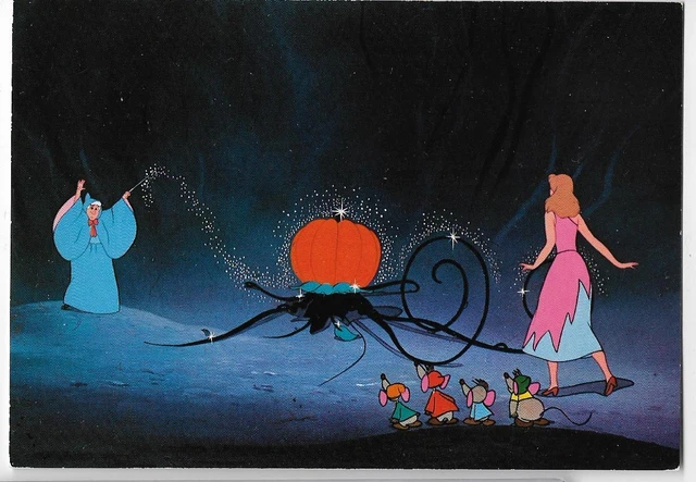 CINDERELLA WATCHING FAIRY Godmother Getting Ready To Turn Pumpkin Into ...