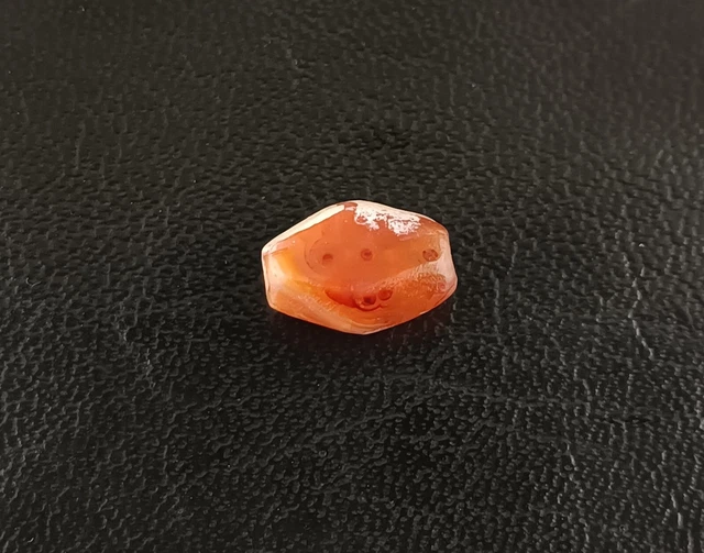 2000+ Years Old Authentic Antique Tibetan Pema Raka Blood Agate Faceted Bead
