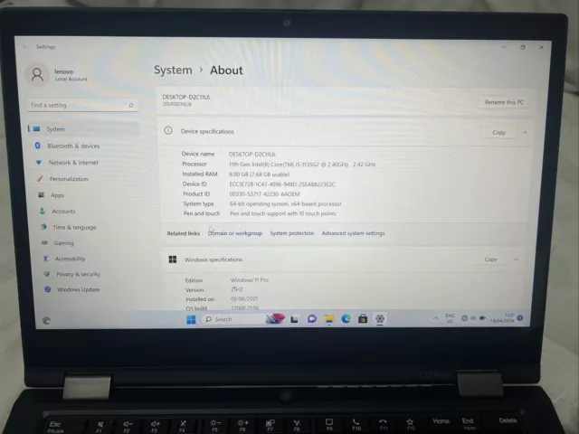 Lenovo ThinkPad L13 Gen 2 Core i5 11th Gen 8GB 512GB SSD 13.3" FHD  Win 11 3