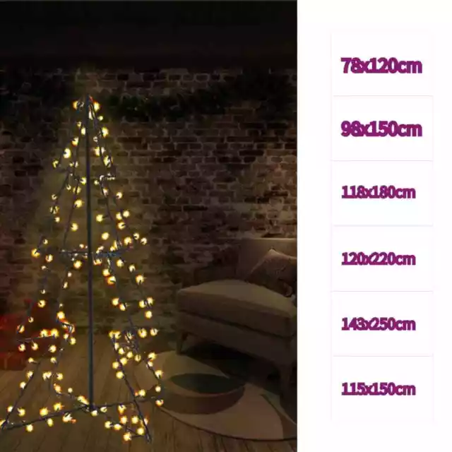 Árbol de Navidad Luces LED Decoración Adorno Navideño Interior y Exterior vidaXL