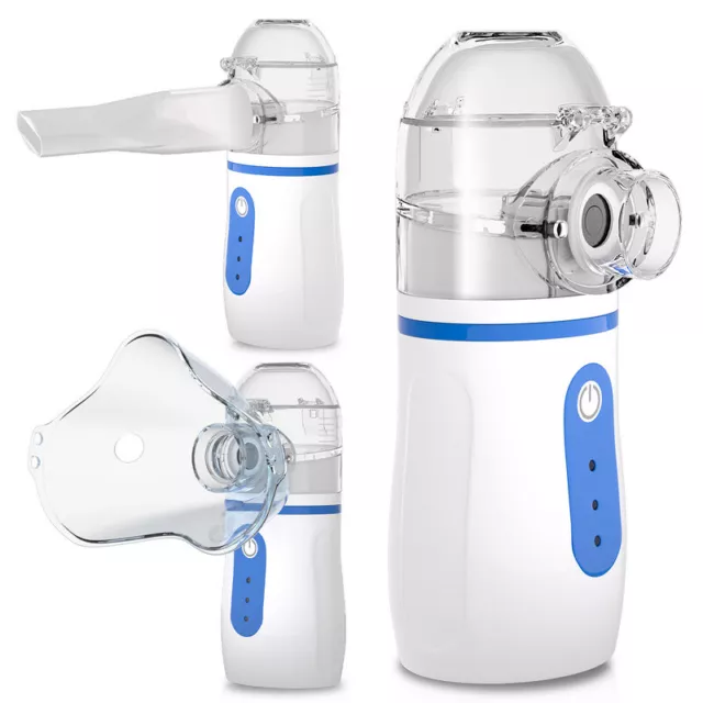 Inhalator Inhaliergerät mit Mundstück und Maske Vernebler für Erwachsene Kinder