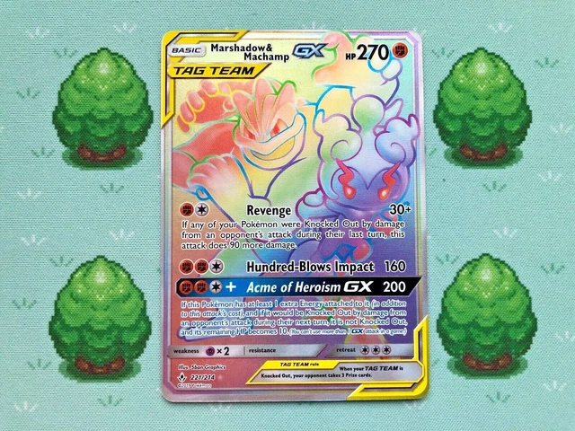 Pokemon - Marshadow & Machamp GX - 221/214 - SM ungebrochene Bindungen - Geheimnis selten