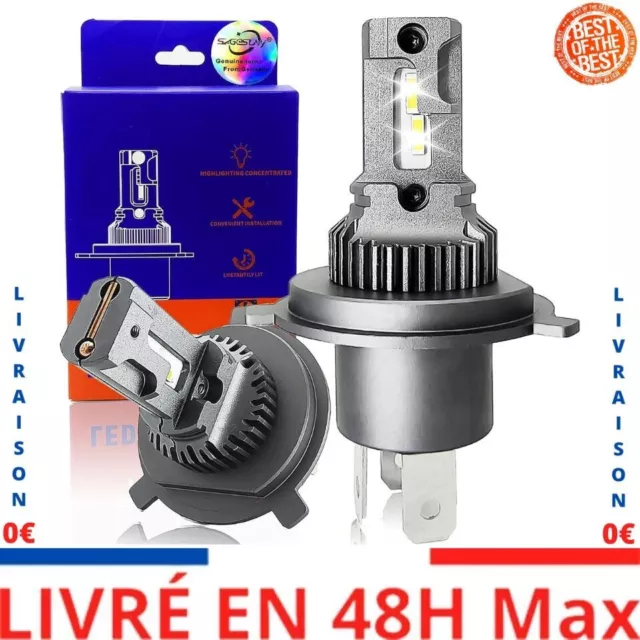 SAGESUNNY LOT DE 2 Ampoule H4 LED 40W 14000LM 6500K Blanche h4 Feux de  Coisement EUR 48,75 - PicClick FR