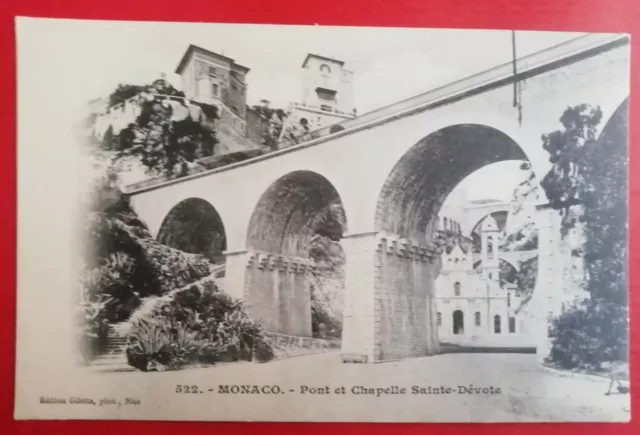 Alpes Maritimes 06 MONACO Pont et Chapelle Sainte Dévote  Ed GILETTA Nice 522