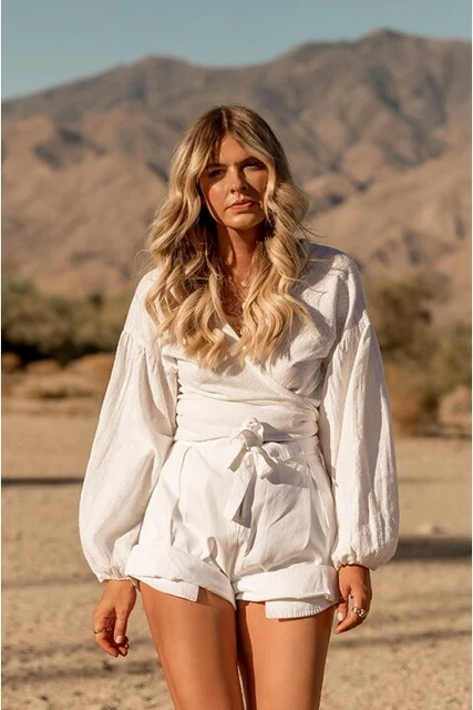 Billabong x Elle Ferguson BNWT The Haze Short sWhite Women's Size 8 RRP $100