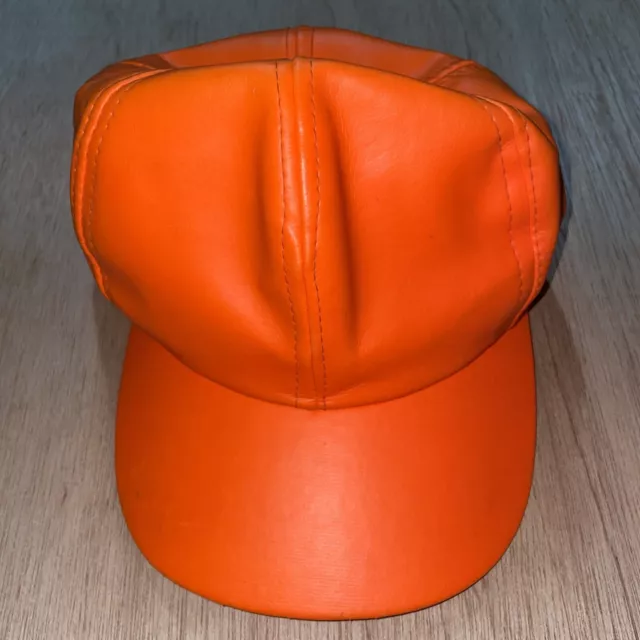 Vintage Blaze Orange Hunting Hat Cap Snapback