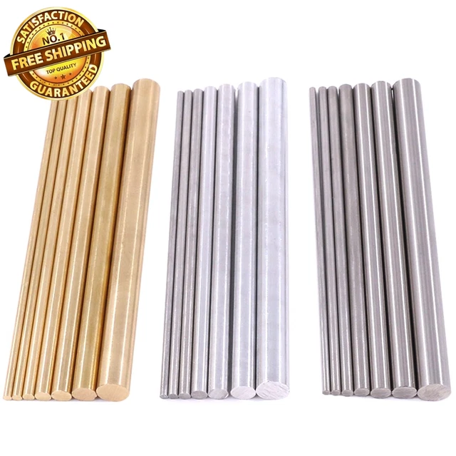 21Pcs 3 Sets of Metals round Rod Lathe Bar Stock for DIY Craft Tool, Diameter 2M