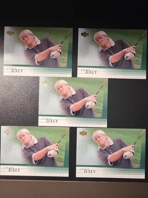 Lot Of 5 2001 Upper Deck Golf John Daly #27 Ciggys And Diet Coke