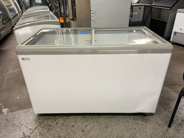 NEW 52" Sliding Flat Glass Ice Cream Freezer 13.8 Cu Ft NSF Excellence #8914