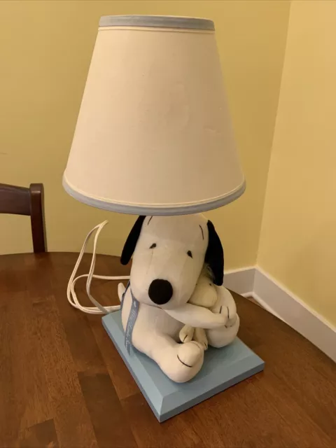 MY LITTLE SNOOPY Lamp Lambs & Ivy Peanuts Stuffed Animal Plush w/ Shade Nursery