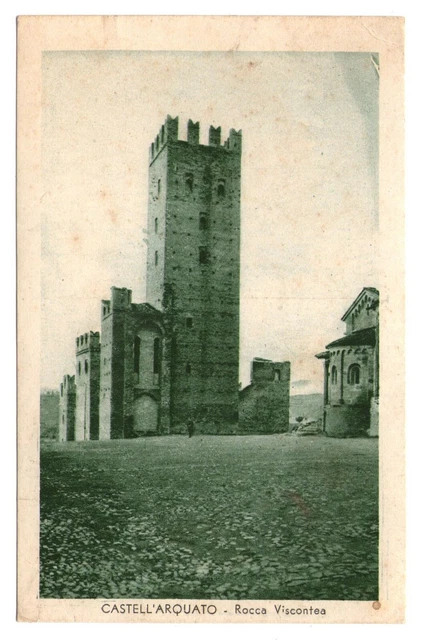 Cartolina - Regno - Castell'Arquato - Rocca Viscontea - 10 c + 10 c - FP - VG