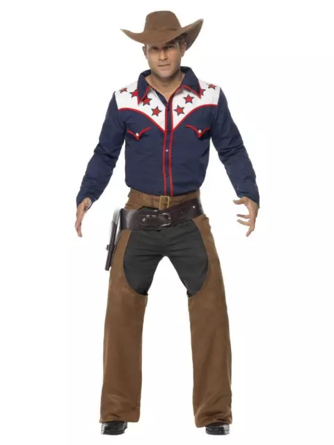 Adult Rodeo Western Cowboy Fancy Dress Costume