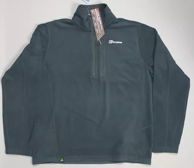 Berghaus Prism Micro Polartec Fleece Jacket Mens XXL Black 1/2 Zip Gorpcore