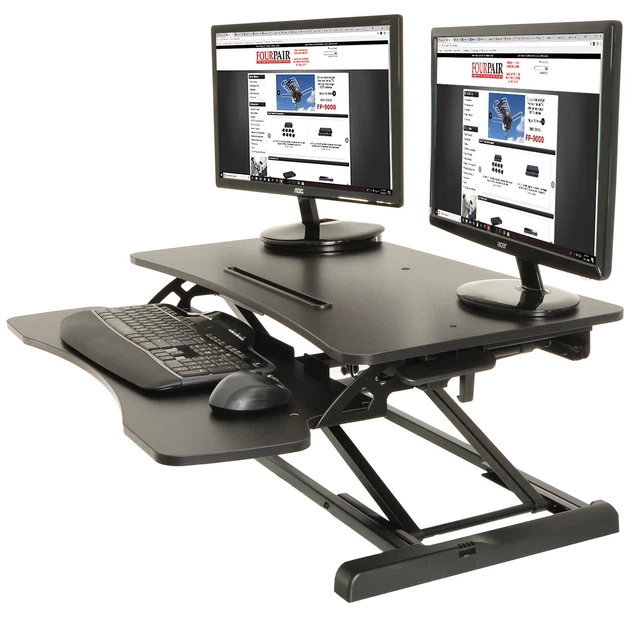 HEIGHT ADJUSTABLE STANDING Desk Monitor Riser Tabletop Sit to Stand ...