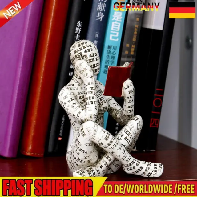 Resin Modern Abstract Character Statue Home Decor Mini for Living Room Bedroom