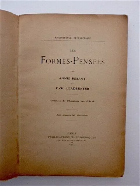 1905 Les Formes-pensées Annie Besant et C. W. Leadbeater