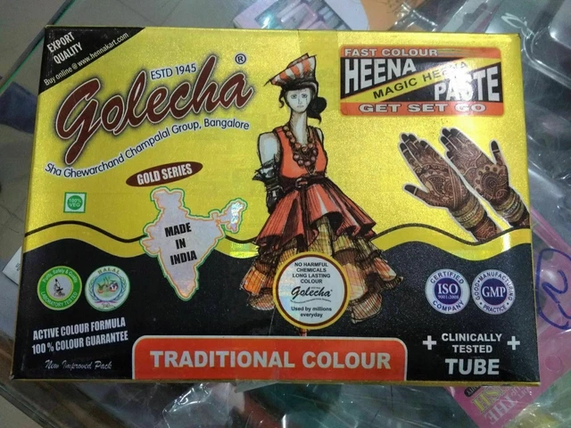 10 tubos de henna negros de color temporal tatuaje arte corporal tinta Mehandi uso en borde