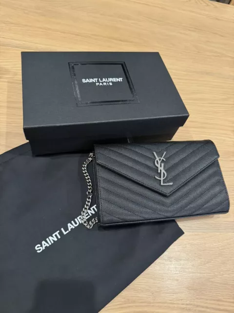 YSL SAINT LAURENT Handbag Classic Cassandre Chain Wallet Bag Leather £ ...