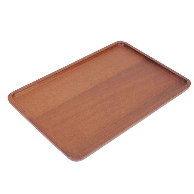 Vassoio per portata in legno piatto per conservazione degli alimenti tazza da tè piatto per portata legno rettangolare