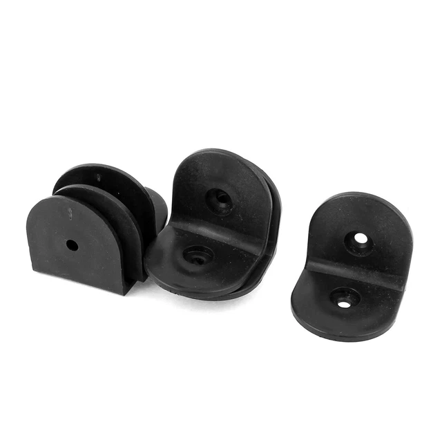 8 Pcs 2" x 2" Black Plastic L Shaped Right Angle Corner Brace Brackets