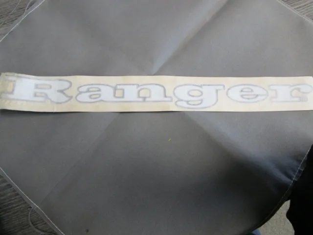 Ranger Raised Emblem Decal Black / Silver / White Marine Boat