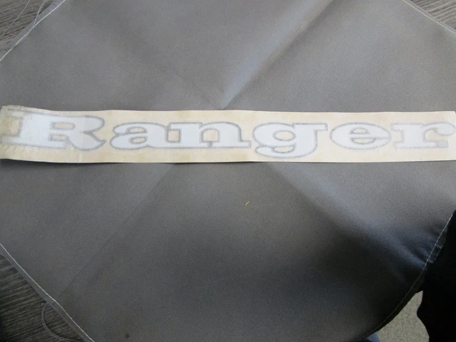 Ranger Raised Emblem Decal Black / Silver / White Marine Boat