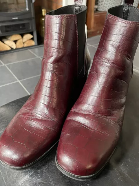 FAITH LADIES RED Leather Ankle Boots Size 6 12.99 PicClick UK