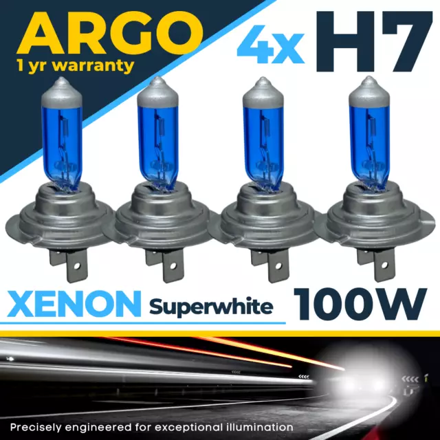 4 X H7 Bombillas 477/499 12v 100W PX26d Xenón Blanco Halógena Coche Faro Nuevo