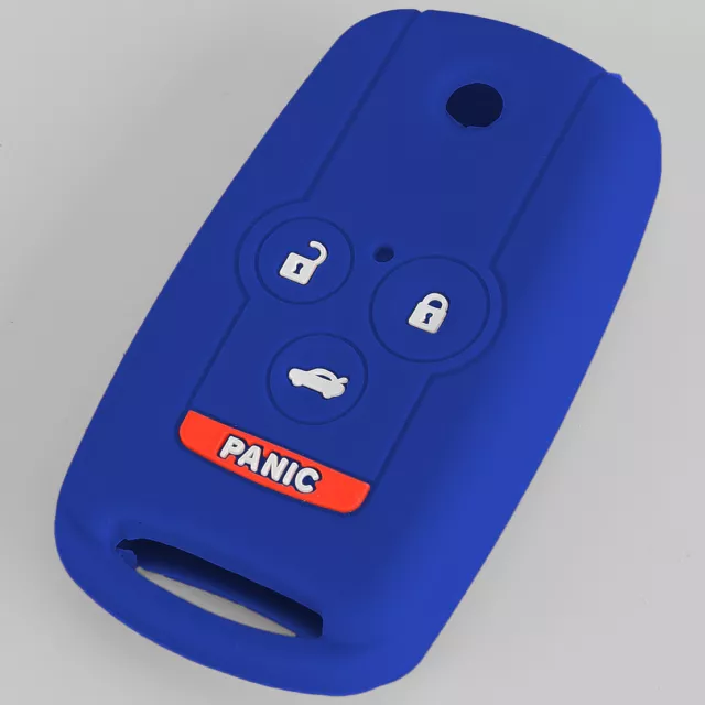 Blue Smart Key Fob Cover Shell fit for Acura TL TSX ZDX MDX Honda Accord