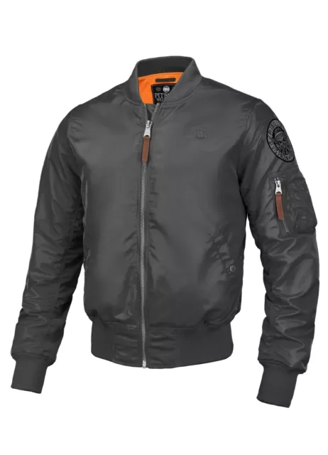 Veste Homme PitBull MA 1 LOGO Flight Jacket 2 PitBull Bomber Jacket Graphite