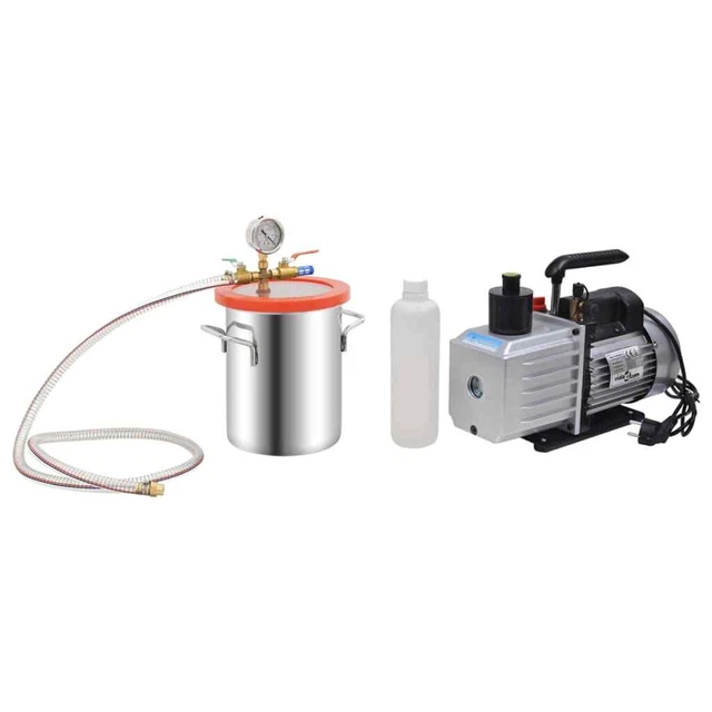 AX Camera A Vuoto 5,5L Pompa Motore 1/2HP Multiuso Vacuometro Olio Nuovo 3100541
