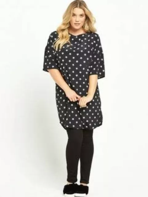 Alice & You Longline Printed Star Tunic UK 26 JS192 JJ 12