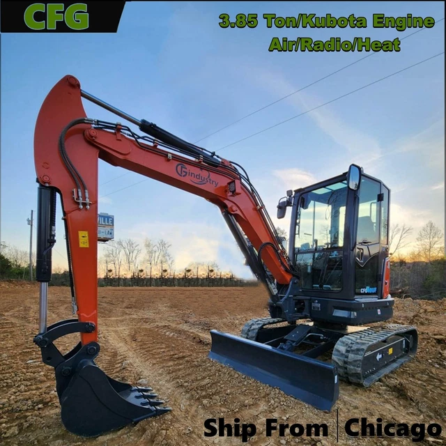 2023 NEW 3.85 Ton CFG 40UF Hydraulic Mini Excavator w/ Heat Air Radio