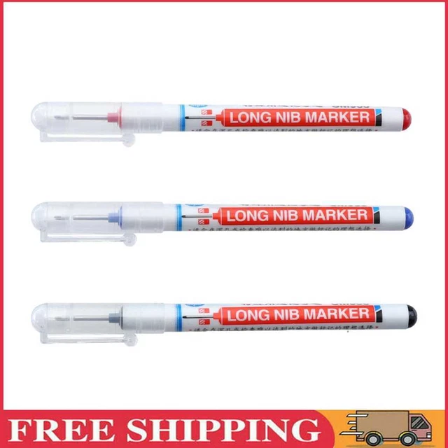 Multi-purpose Deep Hole Marker Pens Bathroom Woodworking Long Head Markers