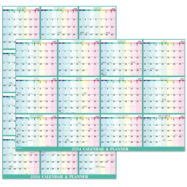 2024 DRY ERASE Calendar 2024 Yearly Wall Calendar JAN DEC 2024 34.6