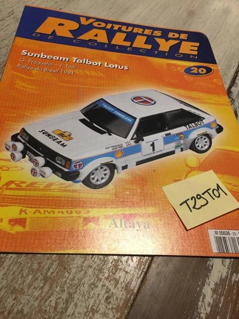 Miniature Altaya Talbot Sunbeam Lotus 1983 - Collection Rallye échelle 1/18, Occasion