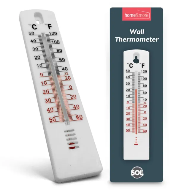 2 WALL THERMOMETER Indoor Outdoor Home Room Office Garden Greenhouse Temperature