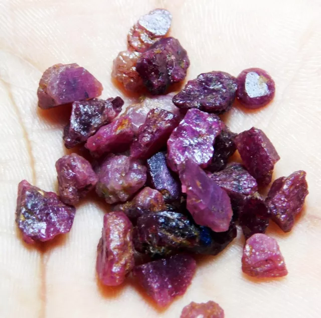 46 Cts Natural Unheated Mozambique Rubies Rough - Loose Gemstones