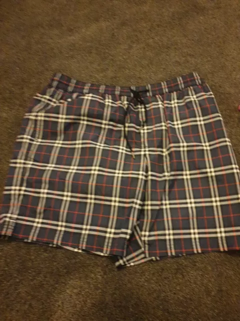 Mens burberry sales swim trunks