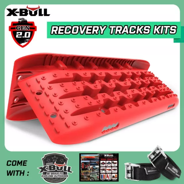 X-BULL Recovery Tracks Boards 2PCS 10T  Traction Sand Mud Snow 4WD 4X4 Off Road