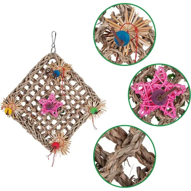 Budgies Macaw Chewing Toy Bird Foraging Wall Cage Accessories Climbing Hammock