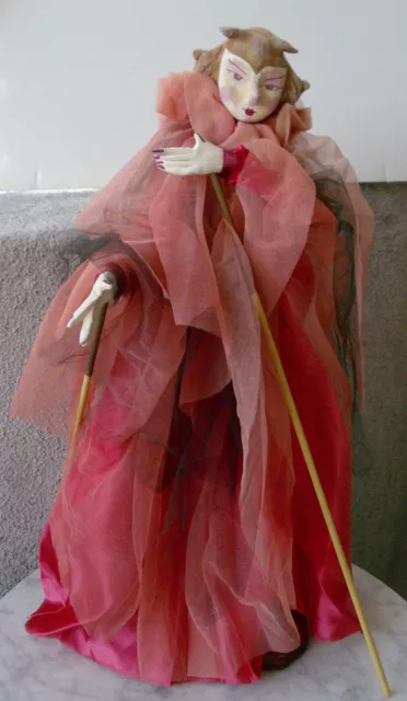 SPAIN ~ Vintage MARIONETTE Art Doll SPIRIT Goblin PUPPET - #102 DUENDE ROSO 23"