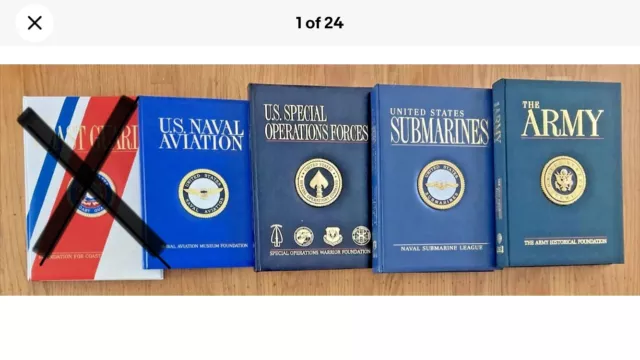 **PICK UR BOOK**Army/Navy/Coast Guard/Submarines/US Special Forces LEATHER BOUND