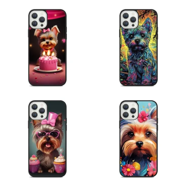 Phone Case For Apple iPhone For Samsung Galaxy art cute yorkie Dog body