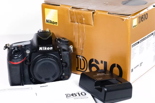 Nikon D610 24.3MP Full Frame Digital SLR Camera Body - Shutter Count 30,733