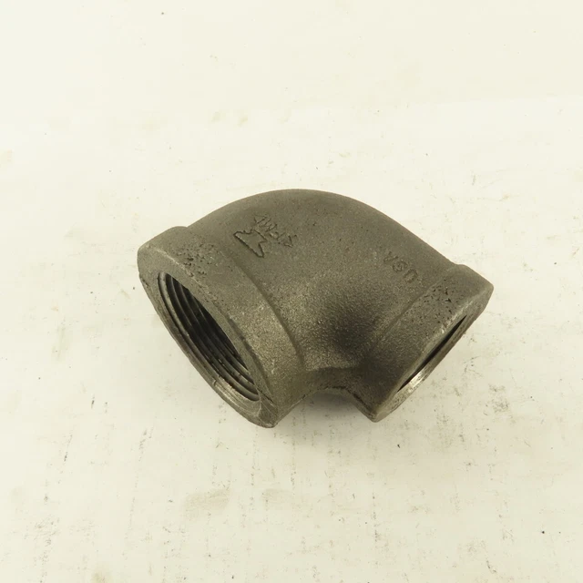 Anvil 1-1/4 to 1" NPT Skd 40 Malleable 90° Reducing Elbow Black Pipe USA Lot/5